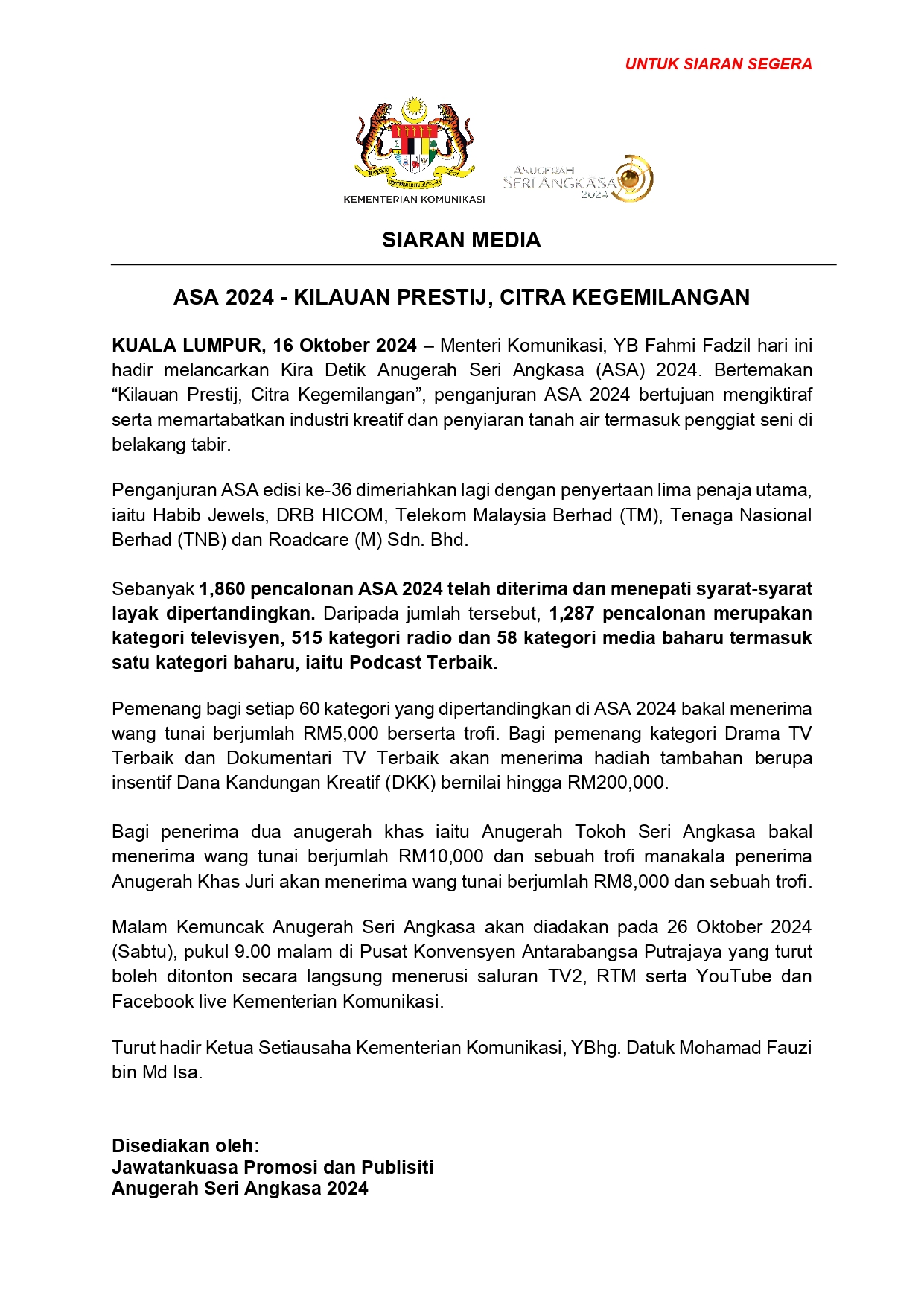 16102024 SIARAN MEDIA ASA 2024 KILAUAN PRESTIJ CITRA KEGEMILANGAN